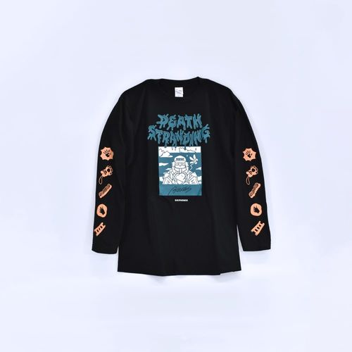 ＜SUBWARE＞ TRAINYARD TEE/ロングスリーブTシャツ DEATH STRANDING×BRIDGE SHIP HOUSE】ロングスリーブTEE ブラック（L