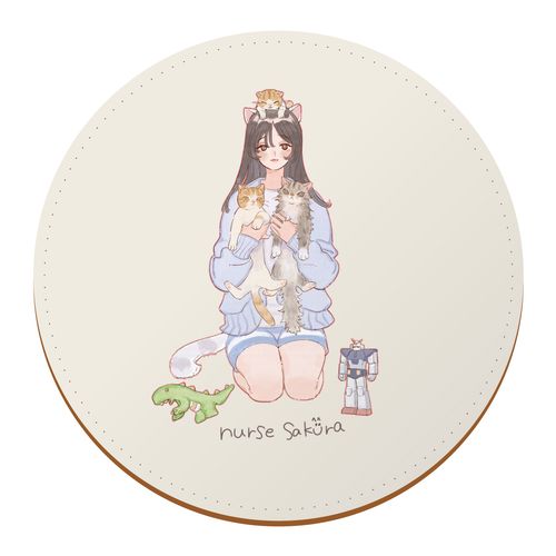 ナースさくら】 コースター 正座 | Village Vanguard Online Store