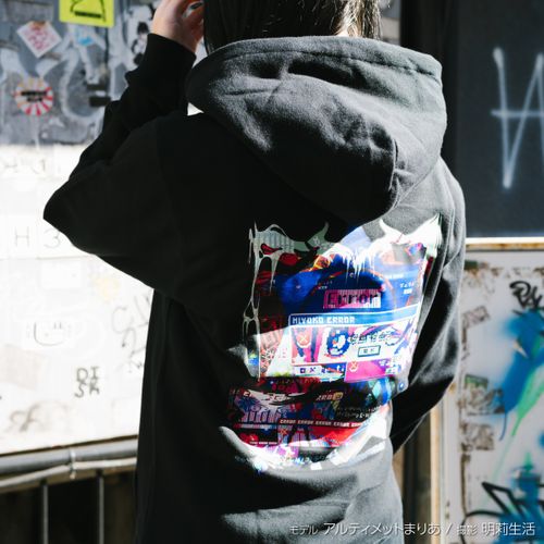 パーカー ドッキング ワンピース【Blue Lab：EZUMi】 Blue Lab：EZUMi】ファブリックミックスワンピース