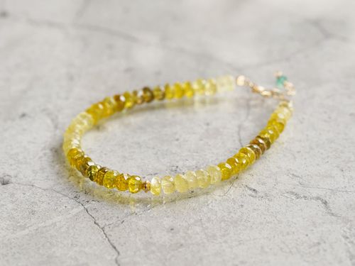 Yellow apatite gradation bracelet Buyee
