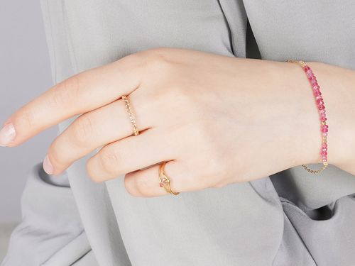 Pink spinel round pinky ring | - Buyee日本代购服务| 在Hariqua