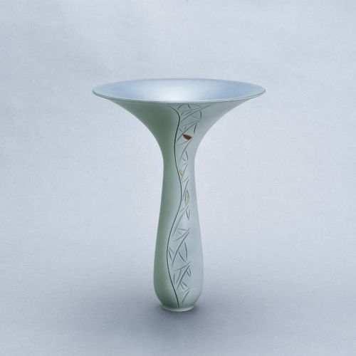 清水焼1683 木賊(半光) | Ikenobo Flower Shop -KARAKU- - Buyee, an