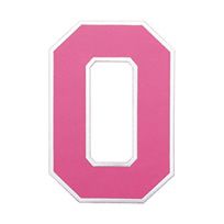 背番号ワッペン（0～9）【一桁用】ピンク×白3 | Hanshin Tigers Online