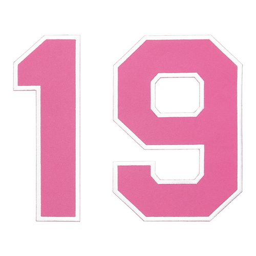 背番号ワッペン（0～9）【二桁用】ピンク×白3 | Hanshin Tigers