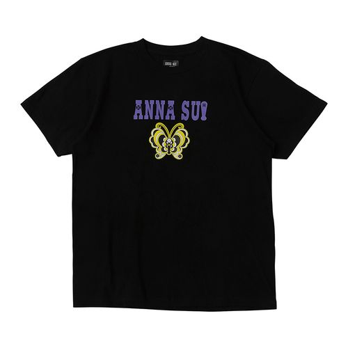 【関税込み】Anna Sui スウェットシャツ ANNA SUI NYC ワッペン クルーネックスウェット BLACK 22HO-I