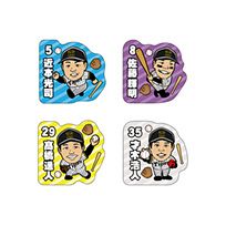 レトロ似顔絵マグネットステッカー29高橋 | Hanshin Tigers